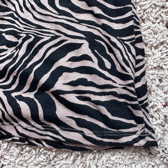 Vintage Y2K Alloy Zebra Print Cold Shoulder Long Sleeve Top Women’s Size Small - Picture 3 of 16